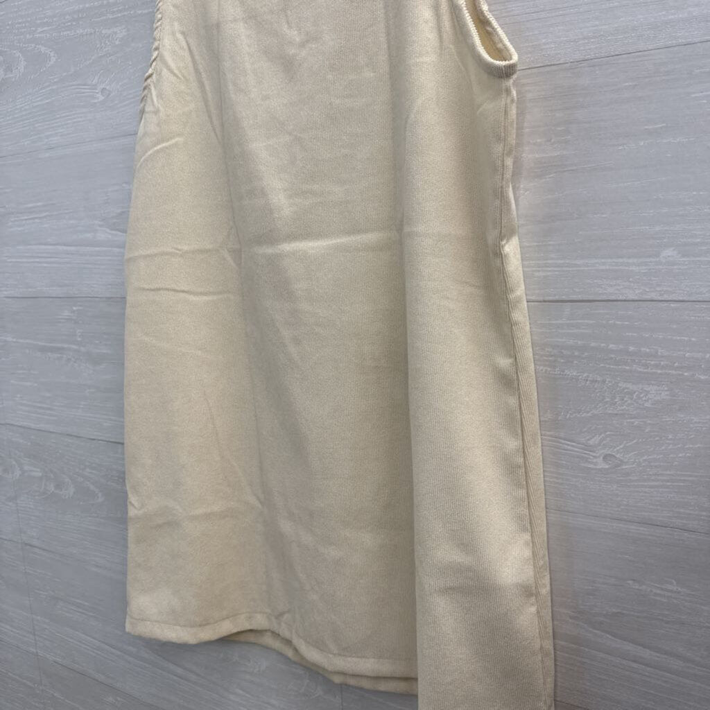 Beige Corduroy Jumper Dress Extra Small