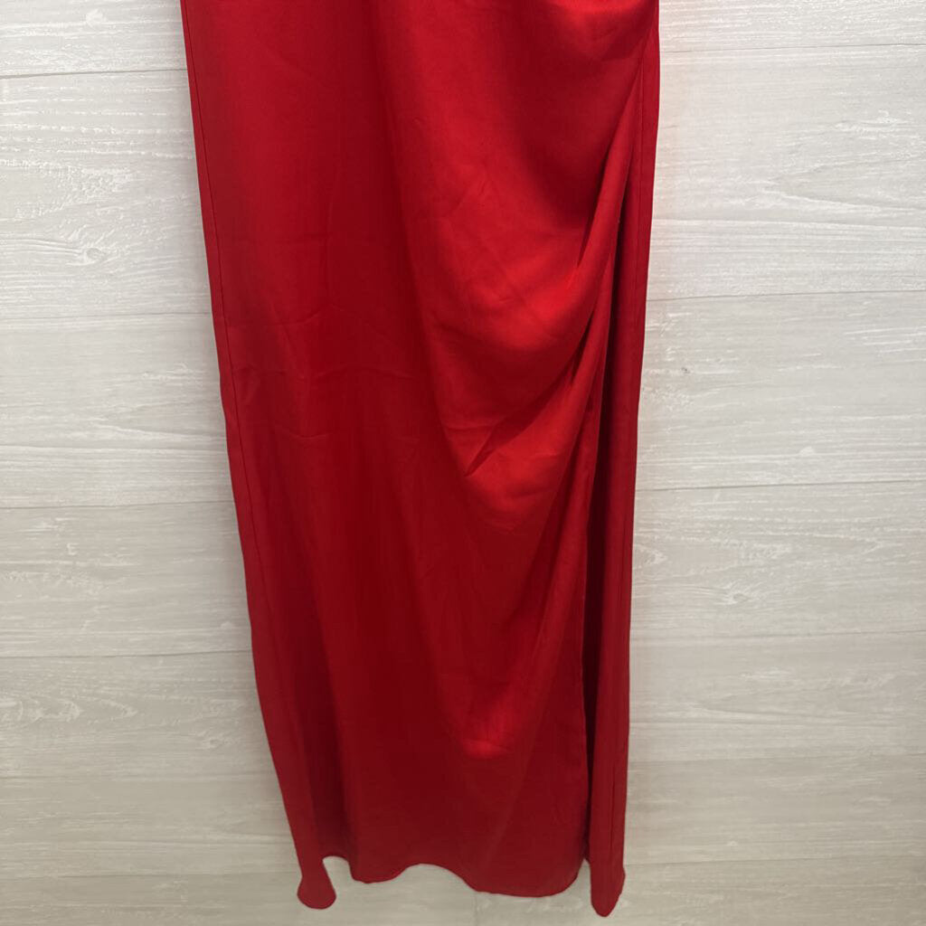 Express Red Silky Maxi Dress Small