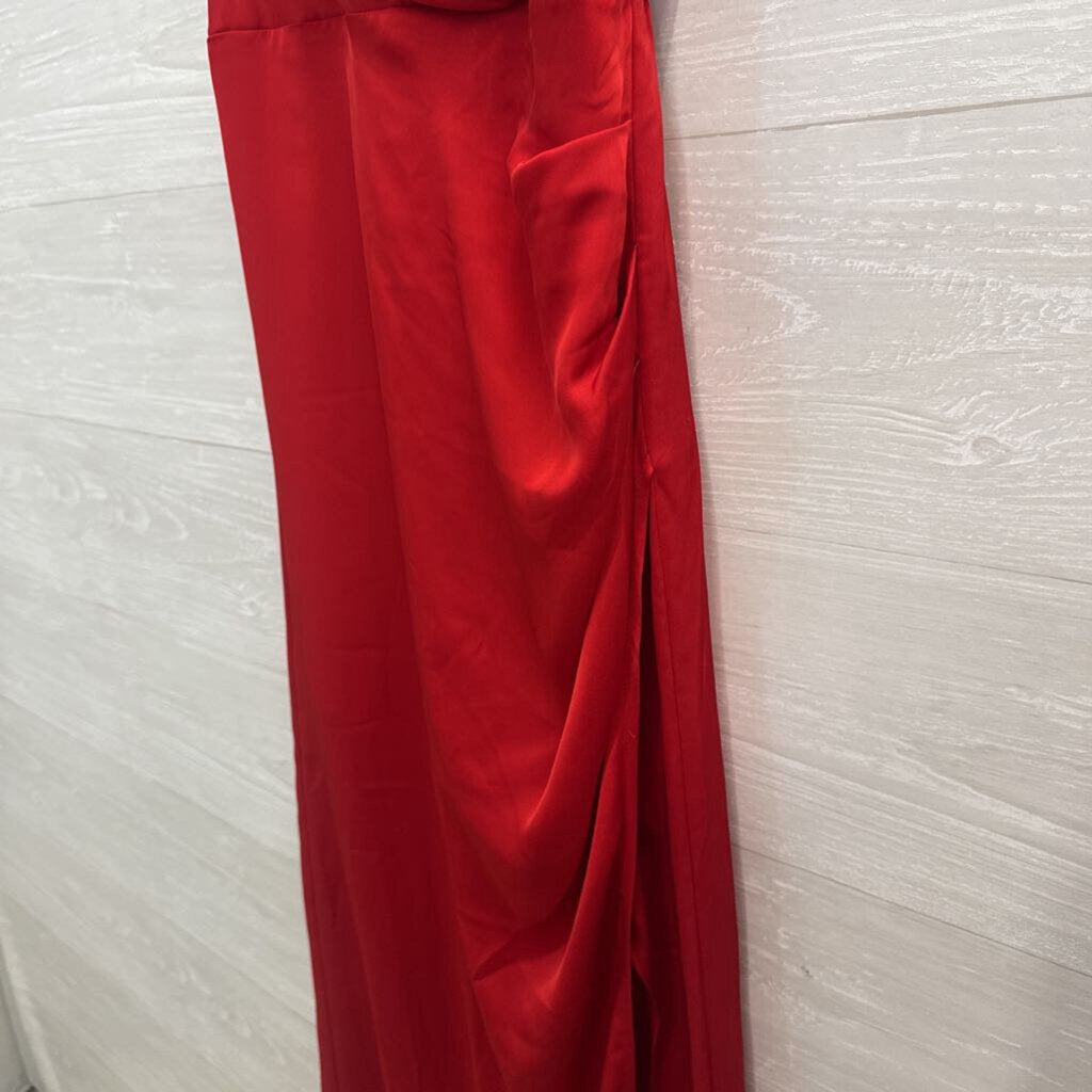 Express Red Silky Maxi Dress Small