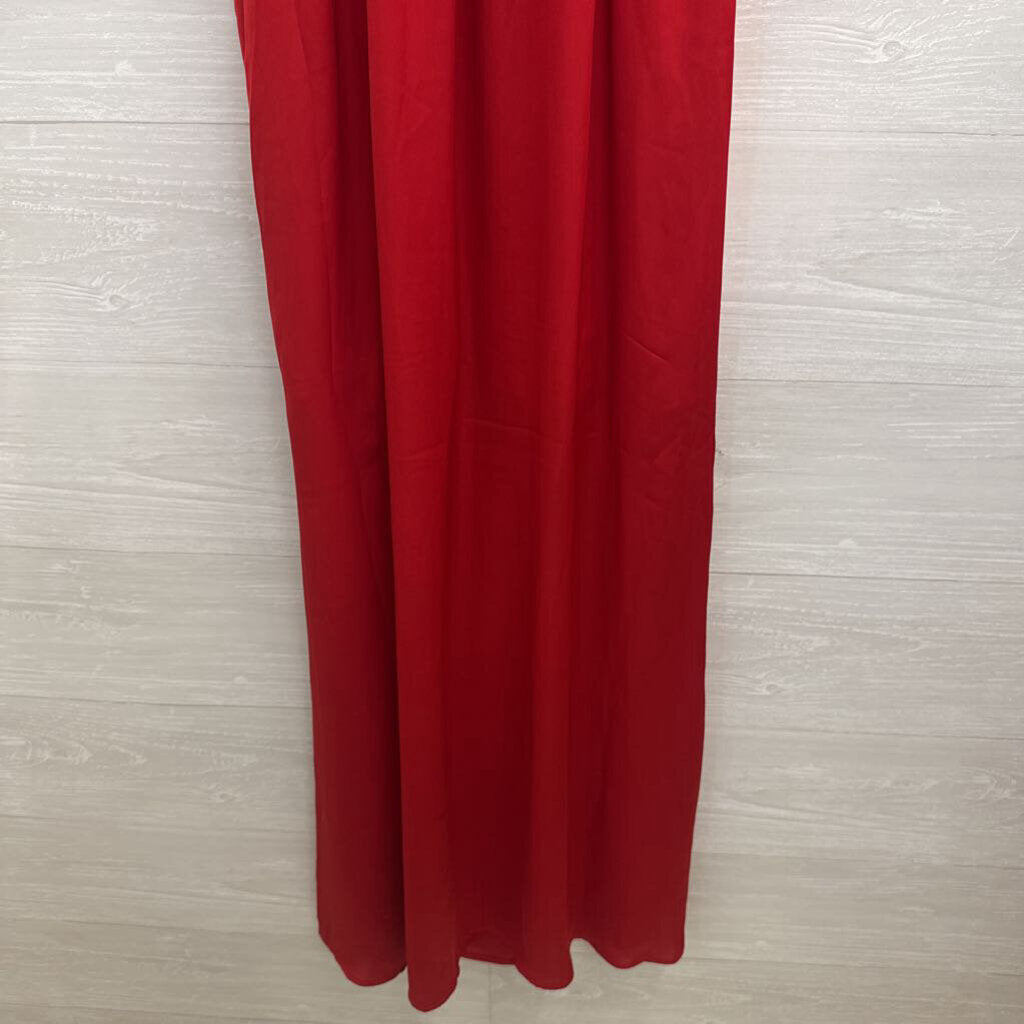 Express Red Silky Maxi Dress Small
