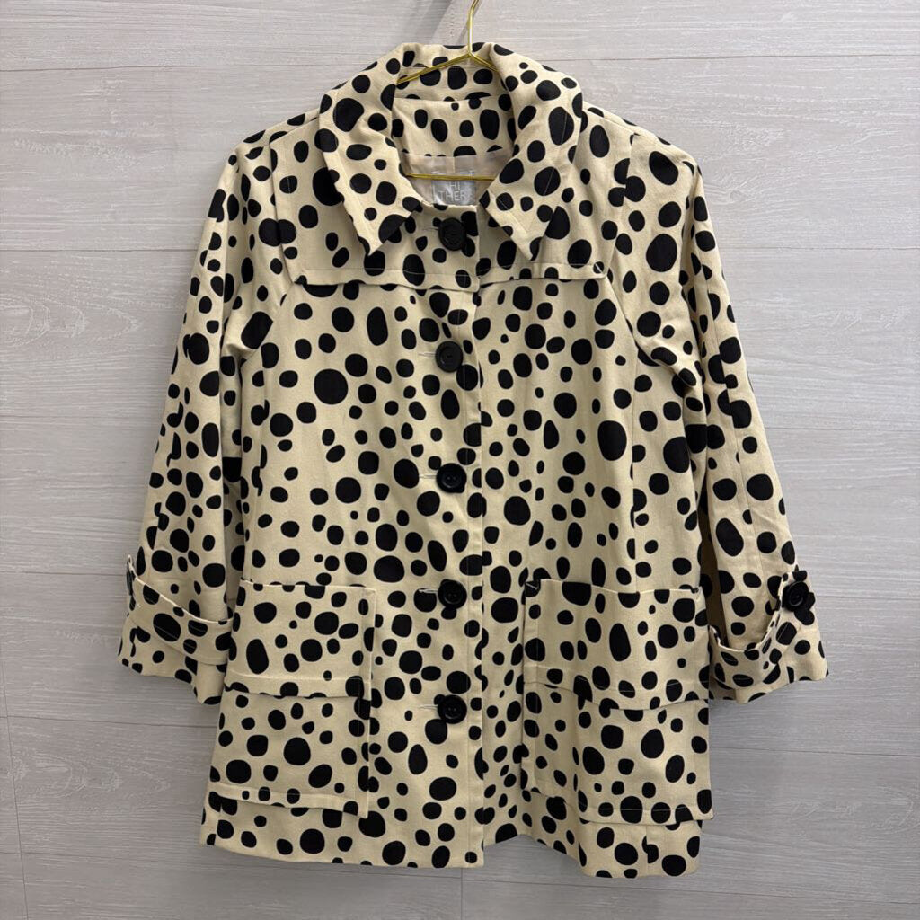 Hi There Cream/ Black Dot Print Jacket 8