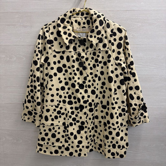 Hi There Cream/ Black Dot Print Jacket 8