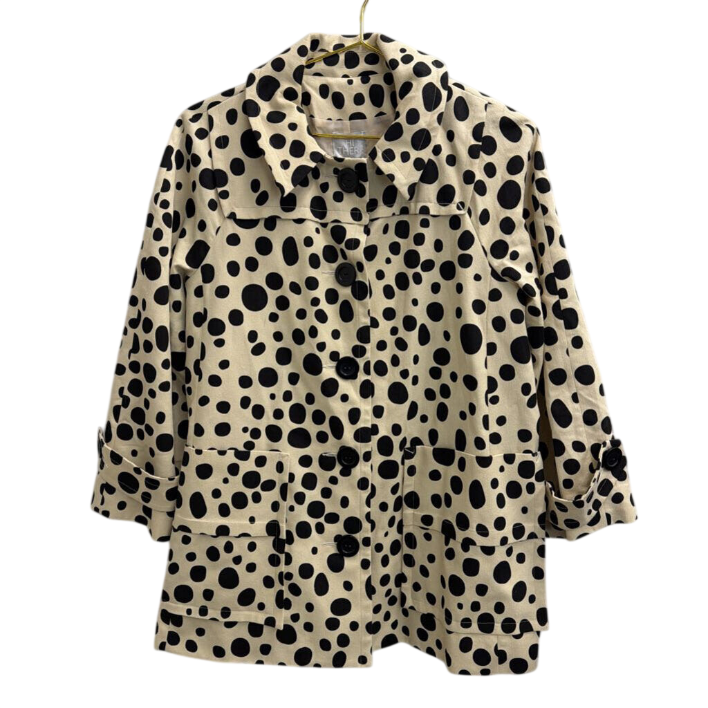 Hi There Cream/ Black Dot Print Jacket 8