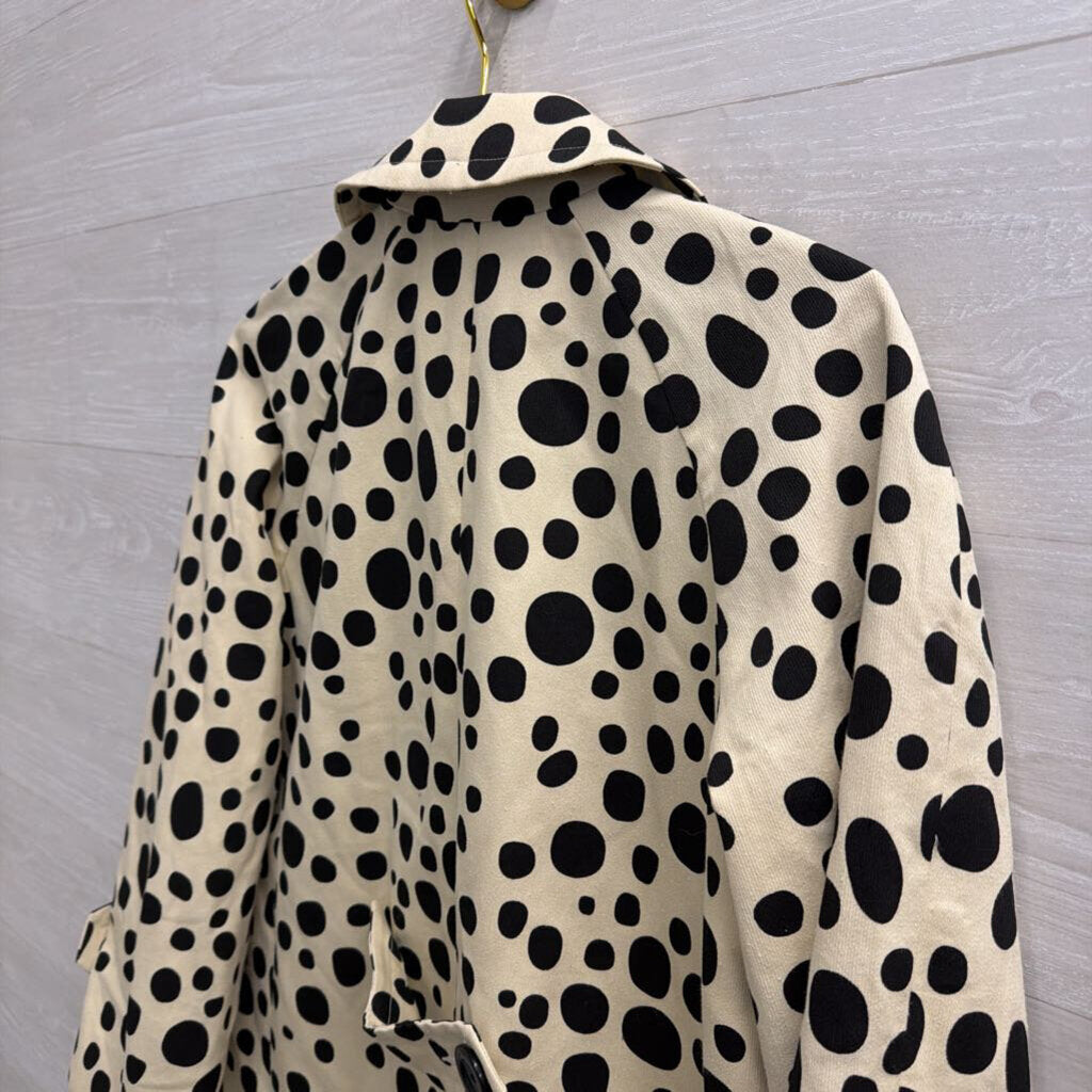 Hi There Cream/ Black Dot Print Jacket 8