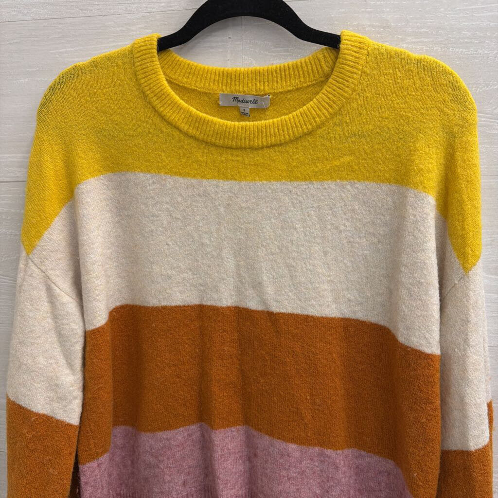 Madewell Multi Color Striped Knit Sweater Small