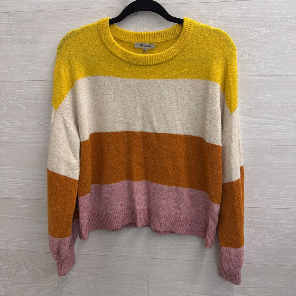 Madewell Multi Color Striped Knit Sweater Small