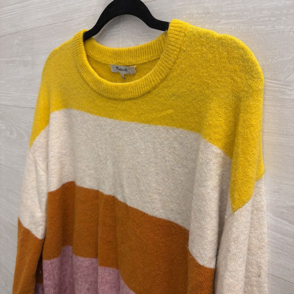 Madewell Multi Color Striped Knit Sweater Small