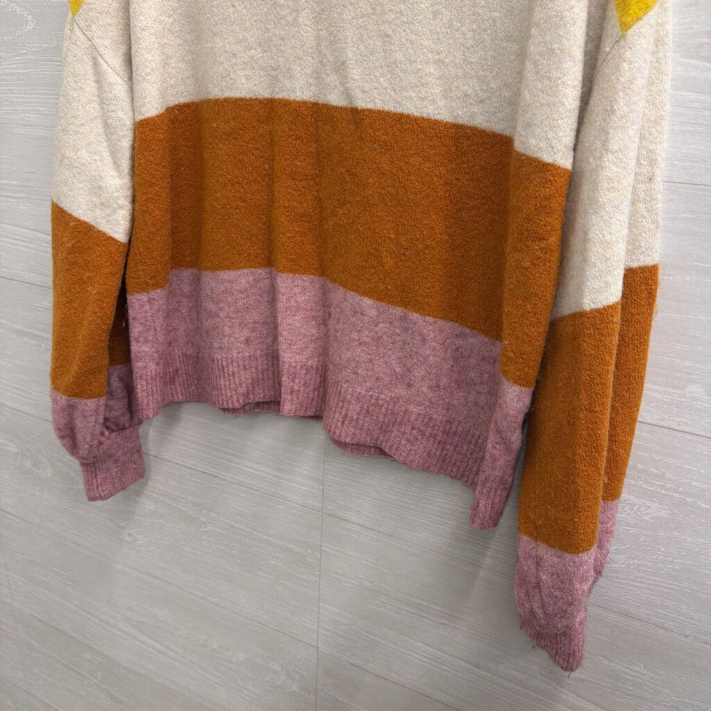 Madewell Multi Color Striped Knit Sweater Small