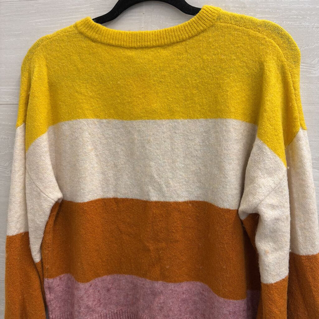 Madewell Multi Color Striped Knit Sweater Small