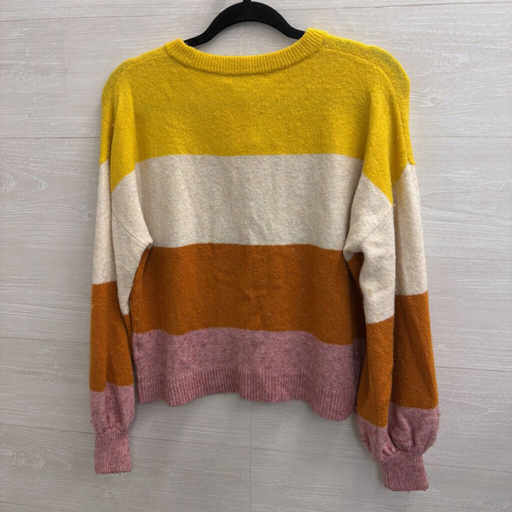 Madewell Multi Color Striped Knit Sweater Small