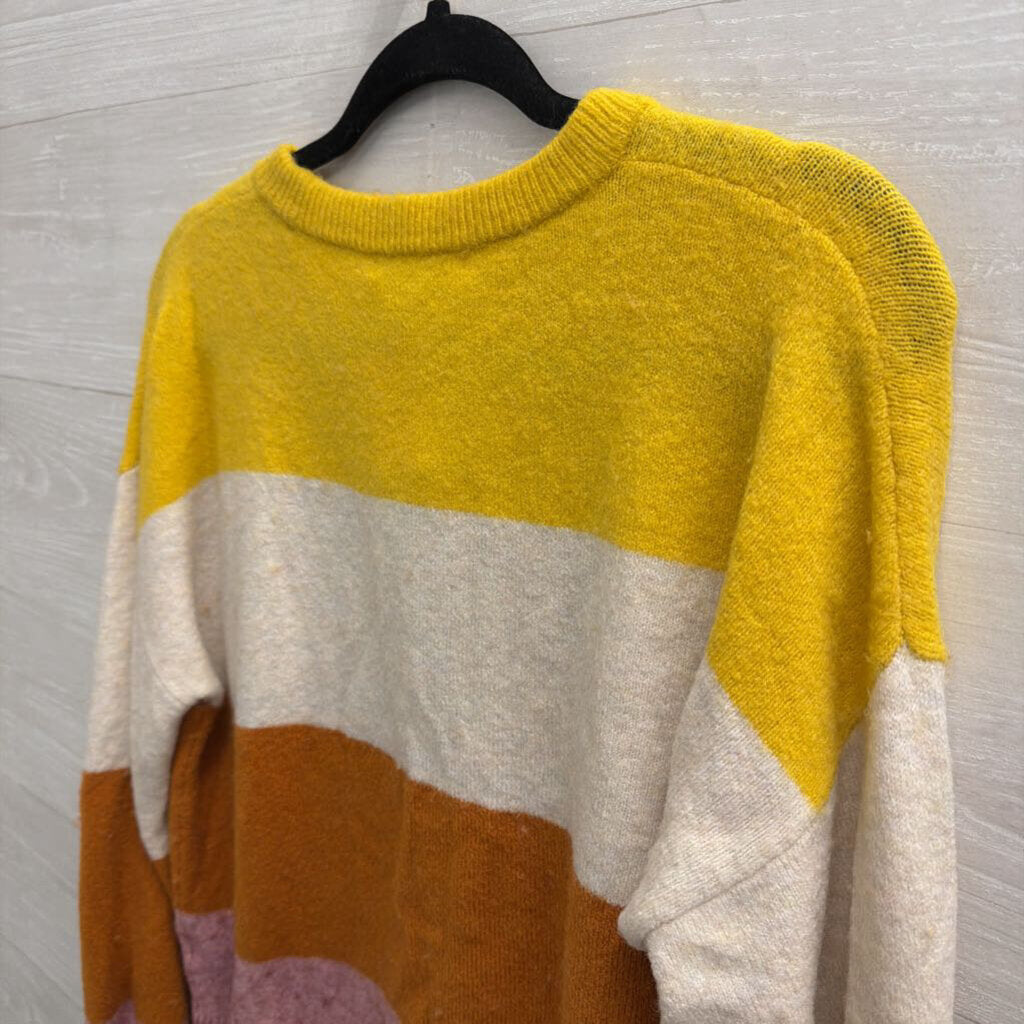 Madewell Multi Color Striped Knit Sweater Small