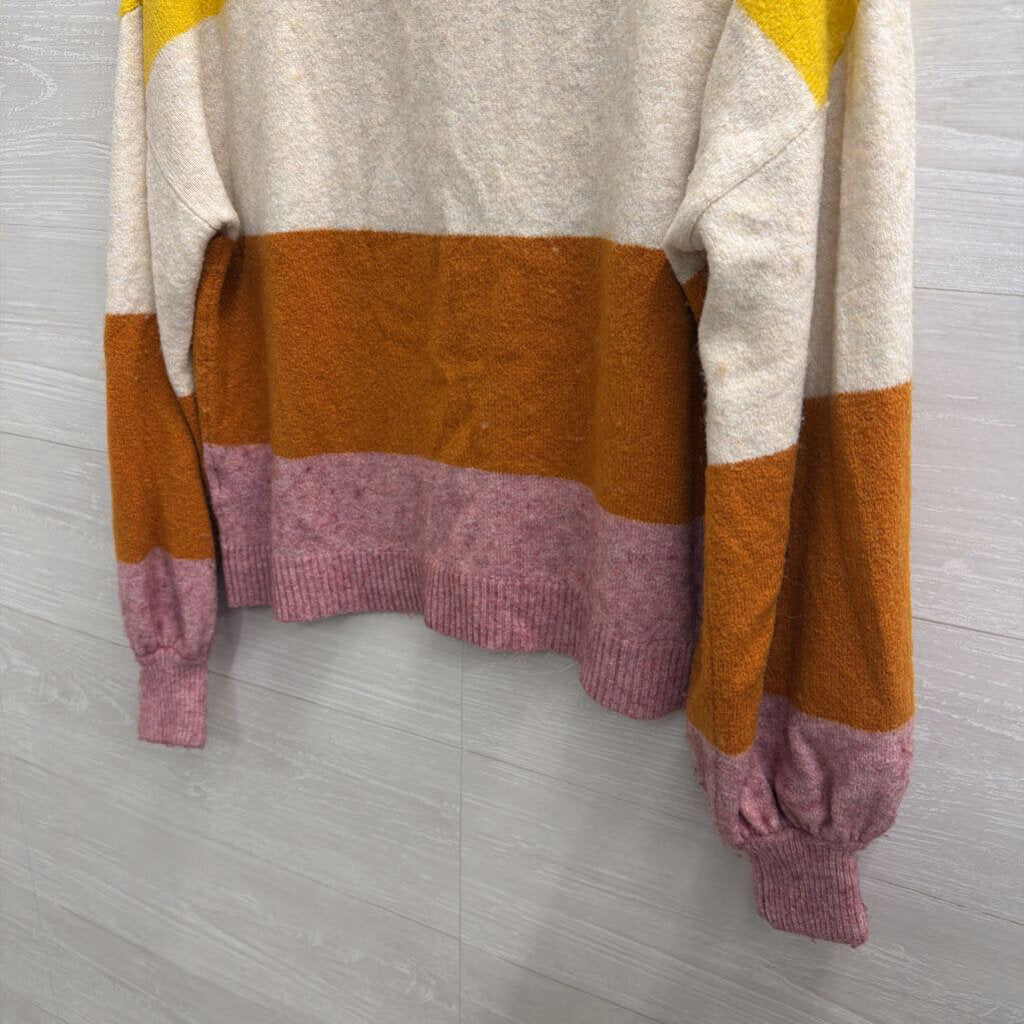 Madewell Multi Color Striped Knit Sweater Small