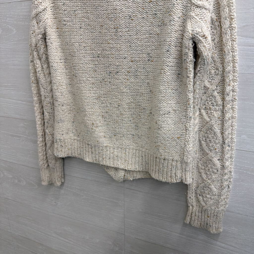 B Moss Cream Knit Cardigan Sweater Medium