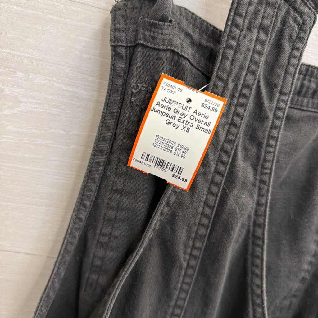 Aerie Grey Overall Jumpsuit Extra Small