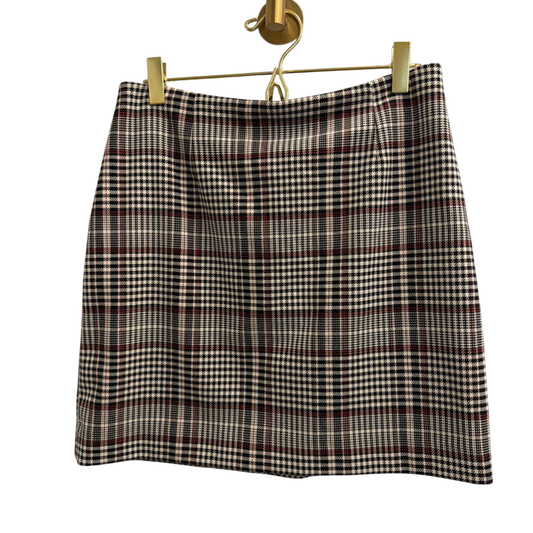 Cream/ Black Plaid Mini Skirt 6