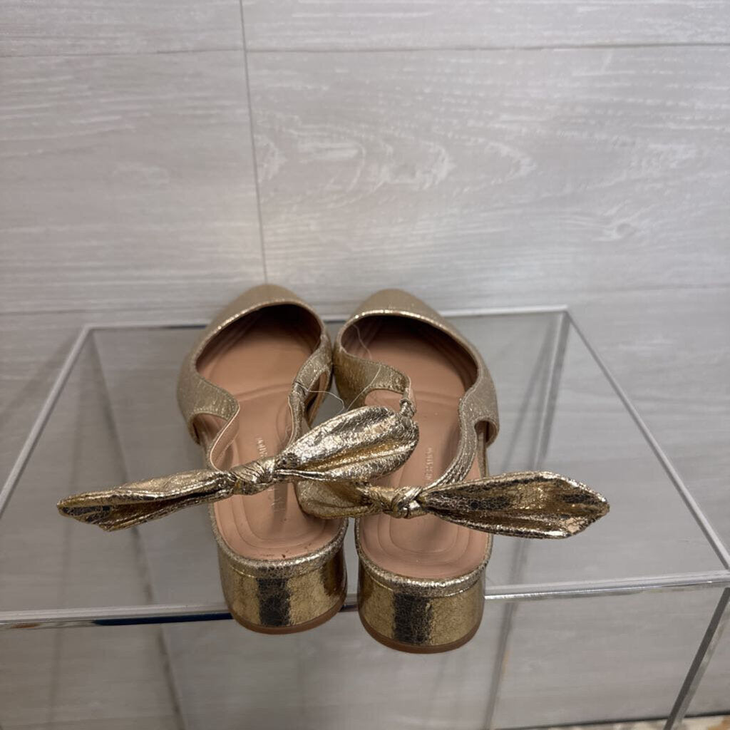 BCBG Metallic Gold Slingback Pumps 9.5