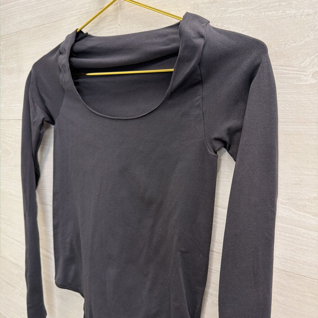 Skims Black Long Sleeve Scoop Neck Bodysuit L/XL