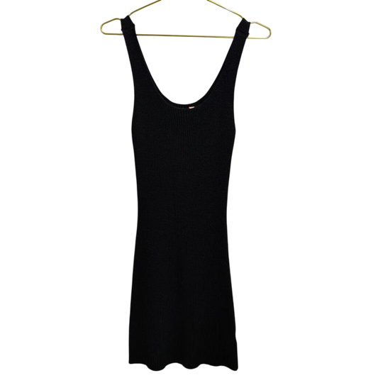 Steve Madden Black Ribbed Tank Sweater Dress Medium