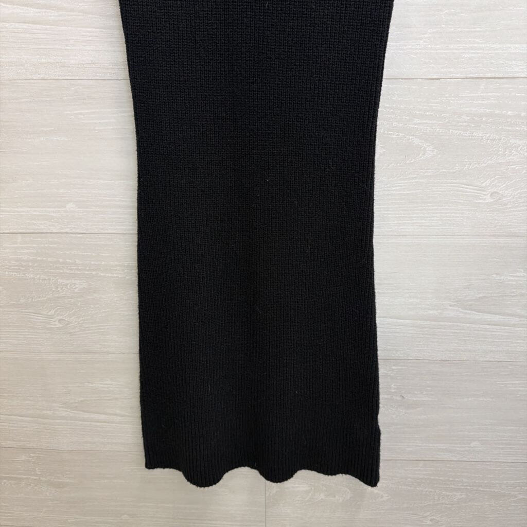 Steve Madden Black Ribbed Tank Sweater Dress Medium