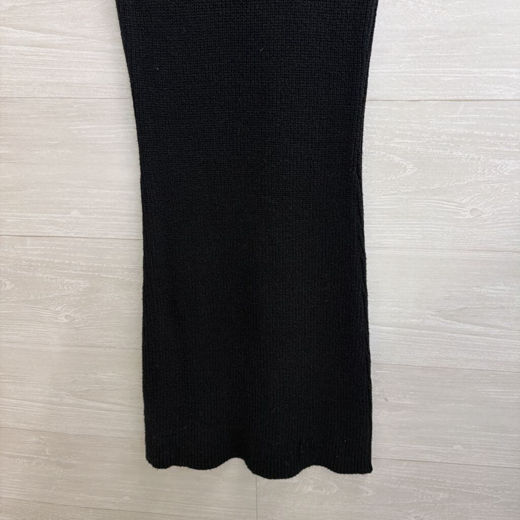 Steve Madden Black Ribbed Tank Sweater Dress Medium
