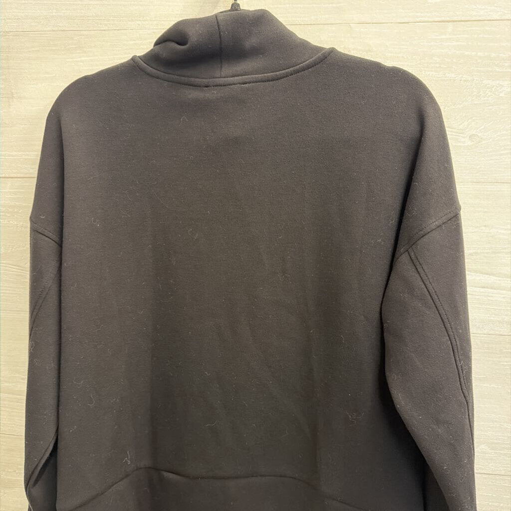 Tribal Black Long Sleeve Mock Neck Top Medium