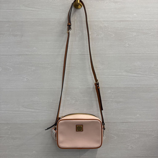 Dooney and Bourke Pink/ Brown Leather Camera Crossbody Purse