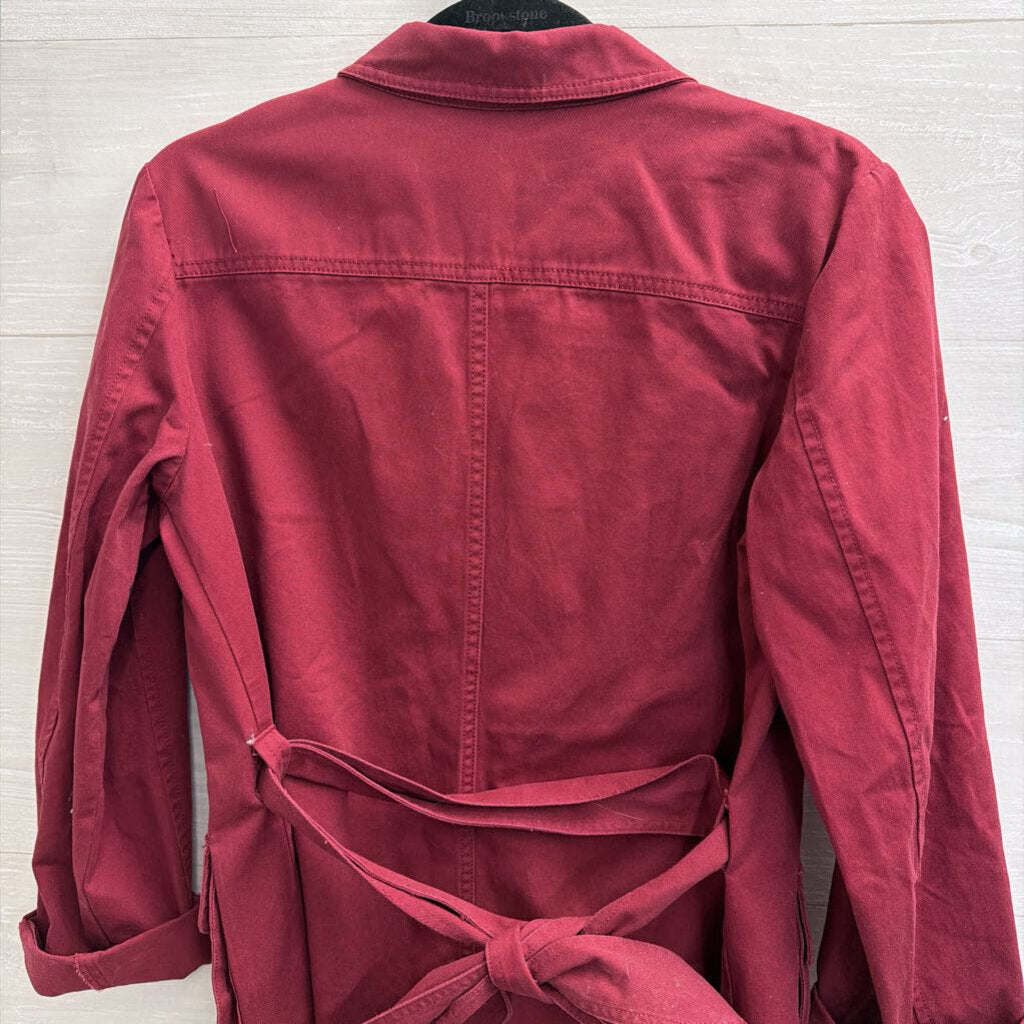 Draper James Wine Twill Field Jacket Small