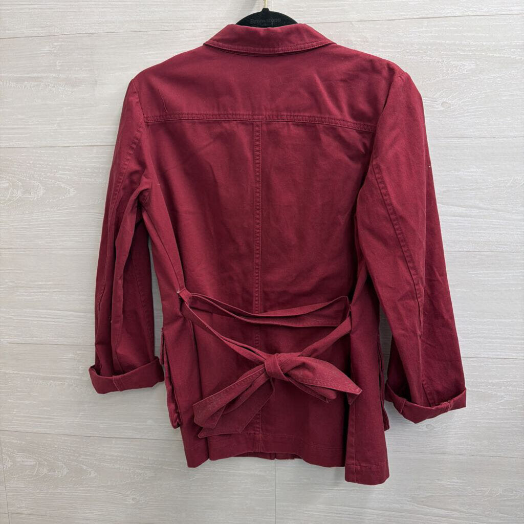 Draper James Wine Twill Field Jacket Small