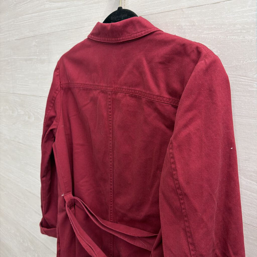 Draper James Wine Twill Field Jacket Small