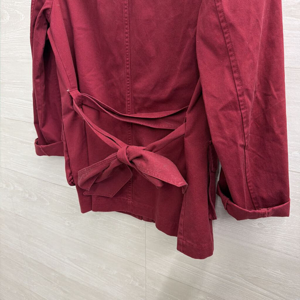 Draper James Wine Twill Field Jacket Small