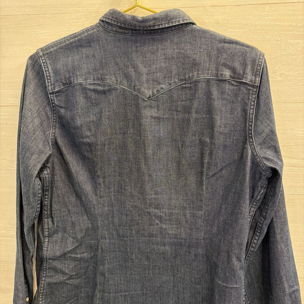 Levi Dark Wash Tailored Fit Long Sleeve Top Large