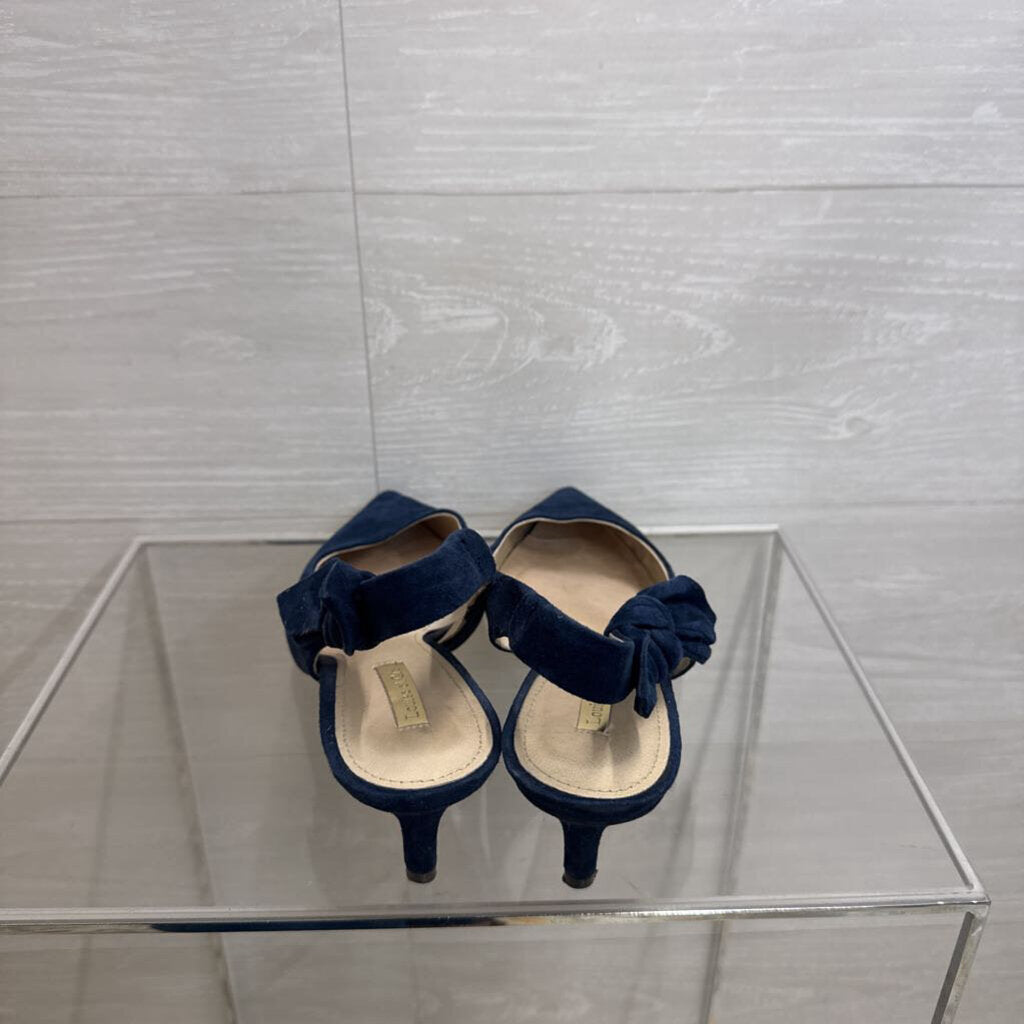 Louise et Cie Navy Suede Jasilen Slingback Pumps 9.5