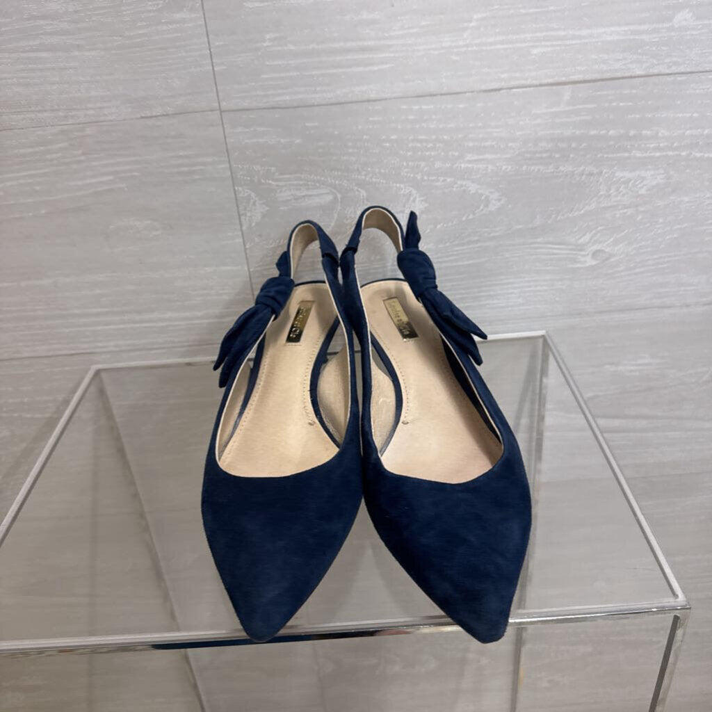 Louise et Cie Navy Suede Jasilen Slingback Pumps 9.5