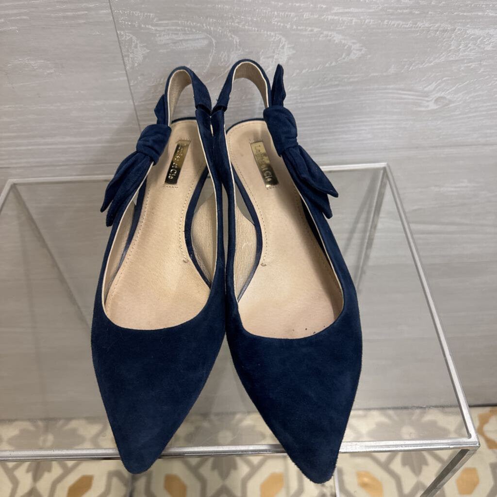 Louise et Cie Navy Suede Jasilen Slingback Pumps 9.5