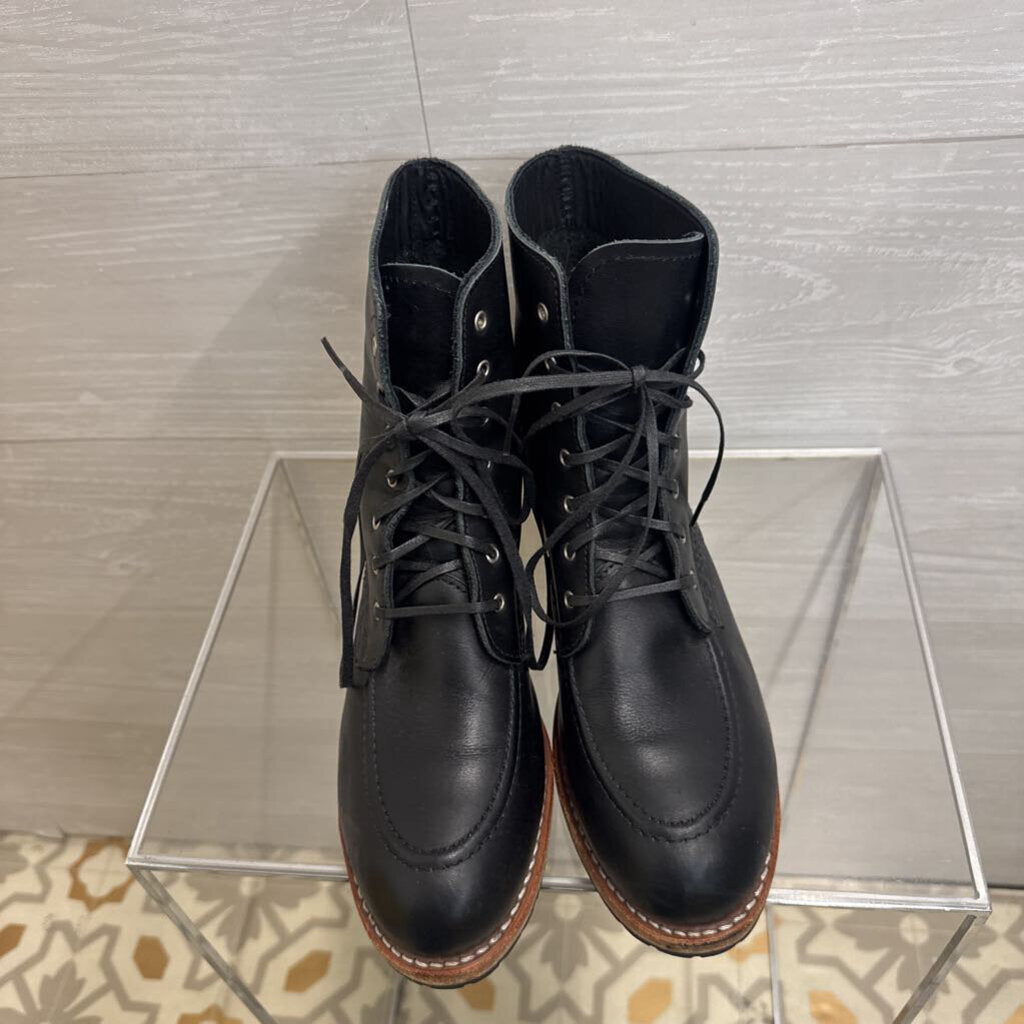 Red Wing Black Leather Lace Up Clara Boots 9.5
