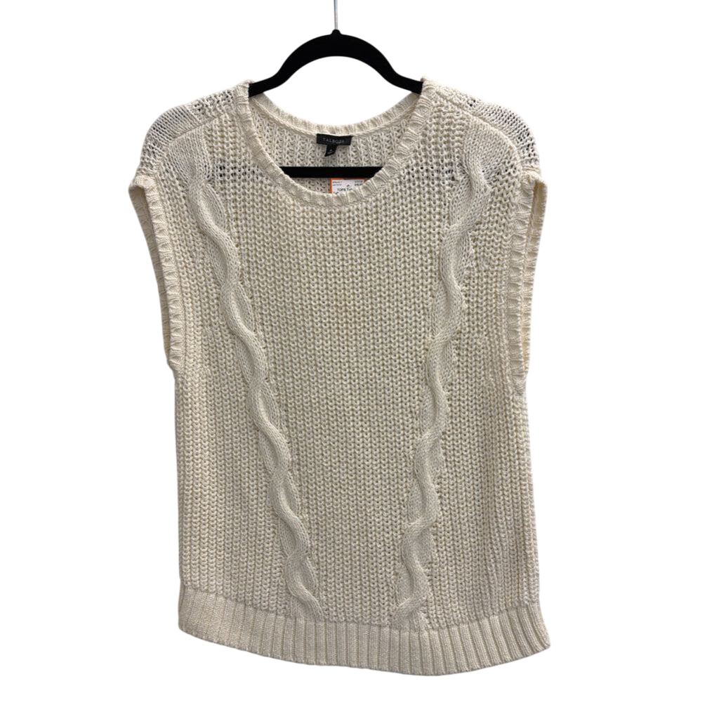 Talbots Cream Knit Sleeveless Top Medium