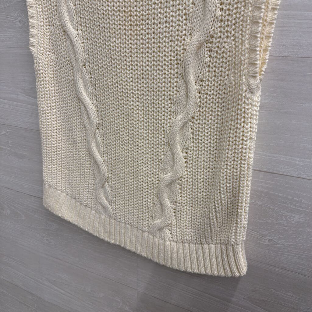 Talbots Cream Knit Sleeveless Top Medium