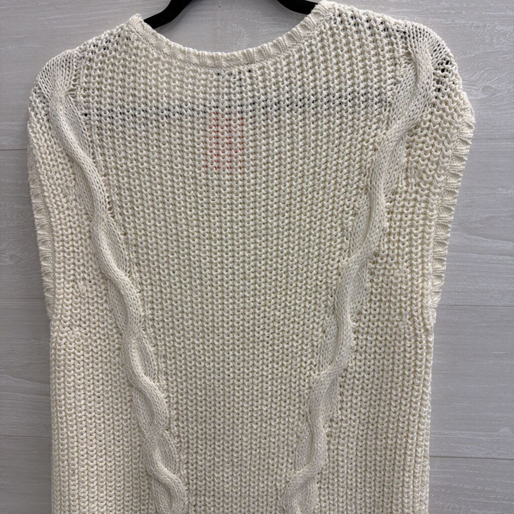 Talbots Cream Knit Sleeveless Top Medium
