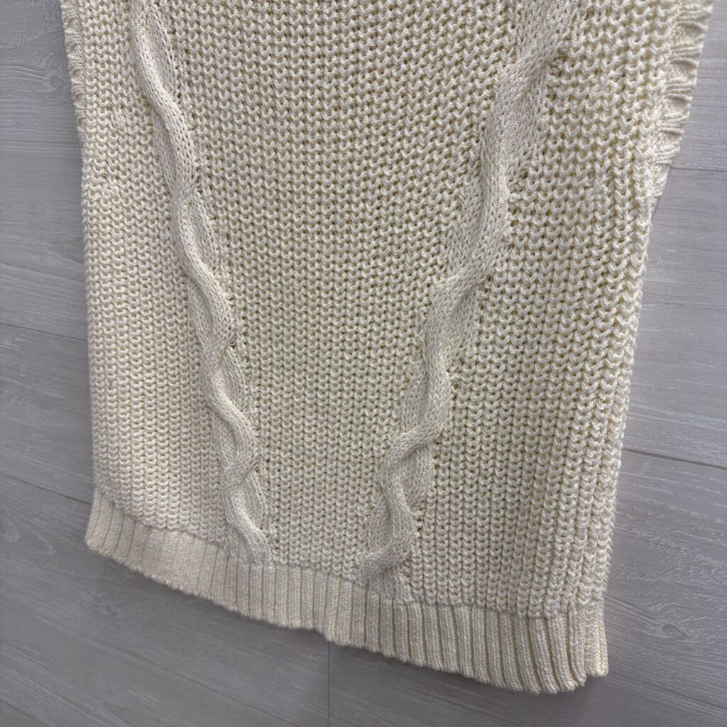 Talbots Cream Knit Sleeveless Top Medium
