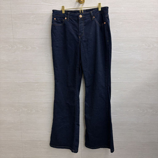 INC Denim Dark Wash Mid Rise Flare Jeans 12