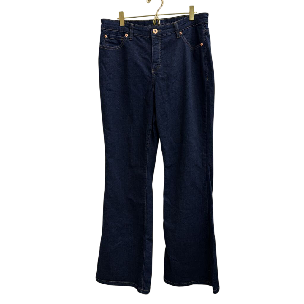 INC Denim Dark Wash Mid Rise Flare Jeans 12