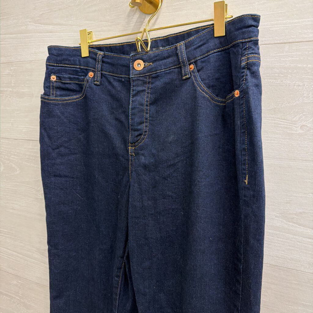 INC Denim Dark Wash Mid Rise Flare Jeans 12