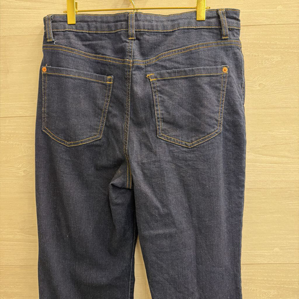 INC Denim Dark Wash Mid Rise Flare Jeans 12