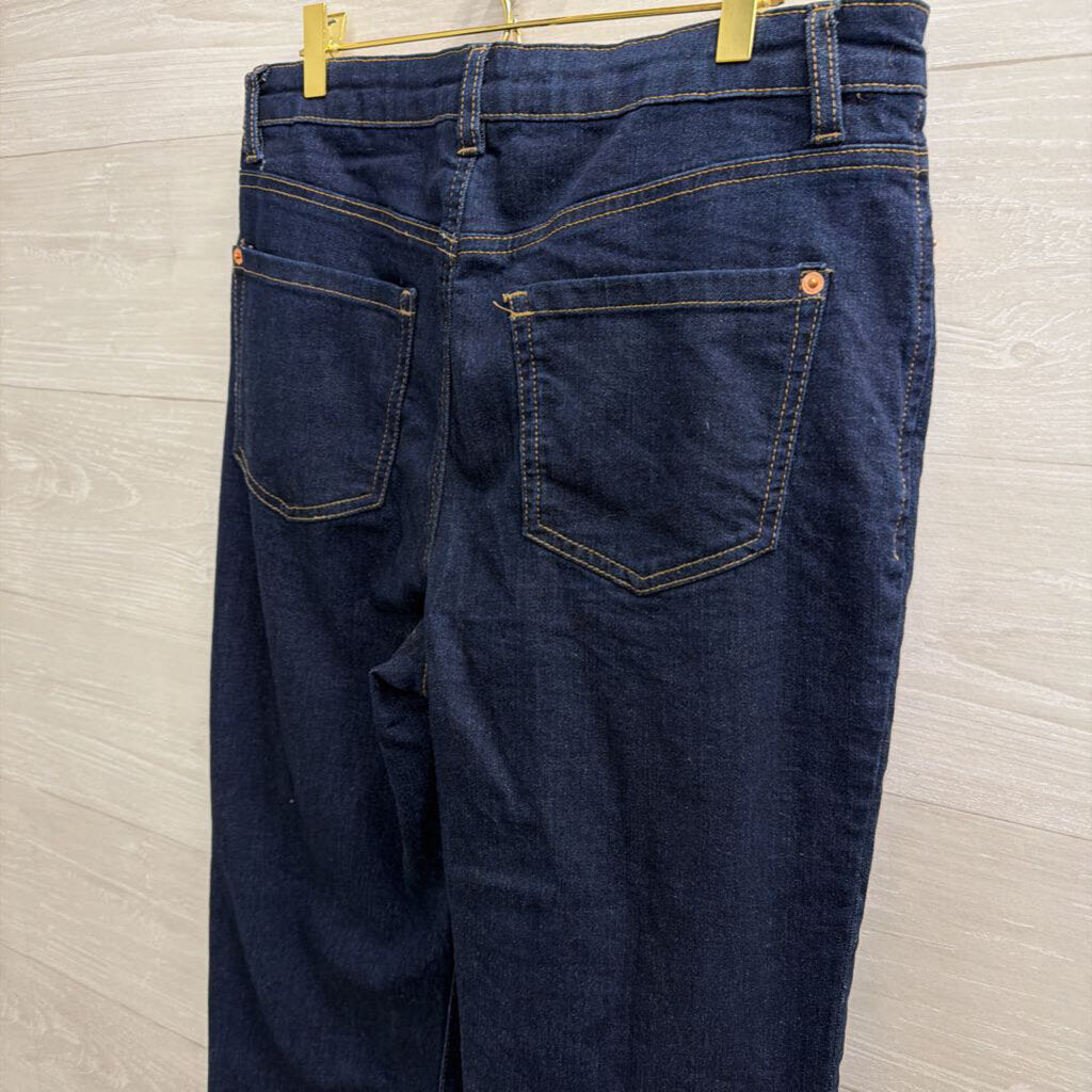 INC Denim Dark Wash Mid Rise Flare Jeans 12