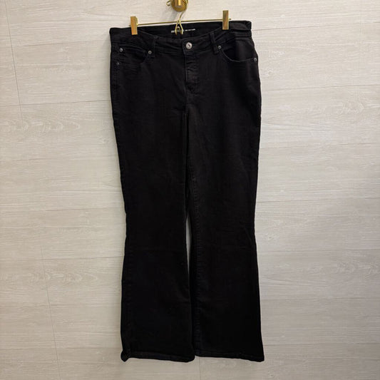 INC Denim Black Mid Rise Flare Jeans 12