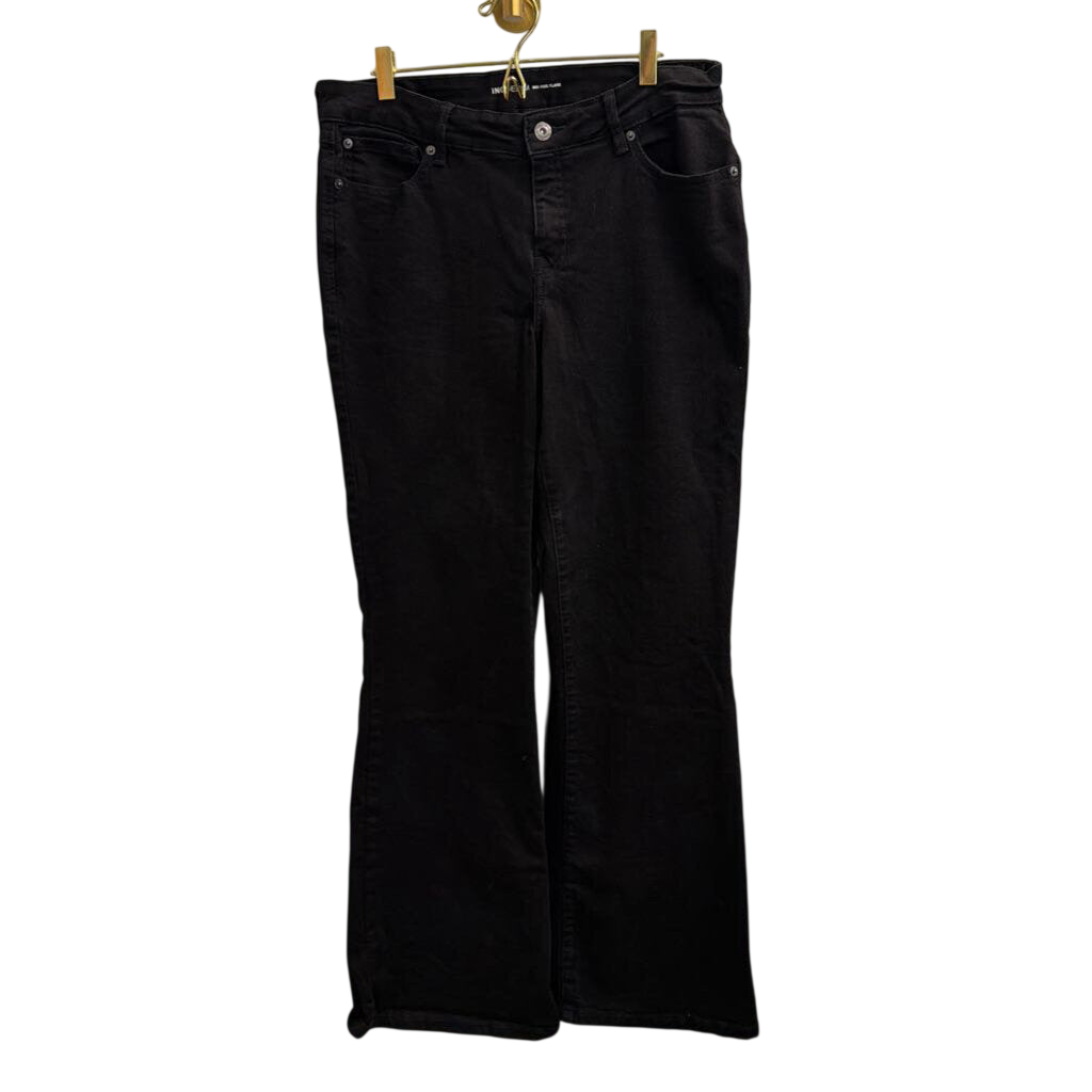 INC Denim Black Mid Rise Flare Jeans 12
