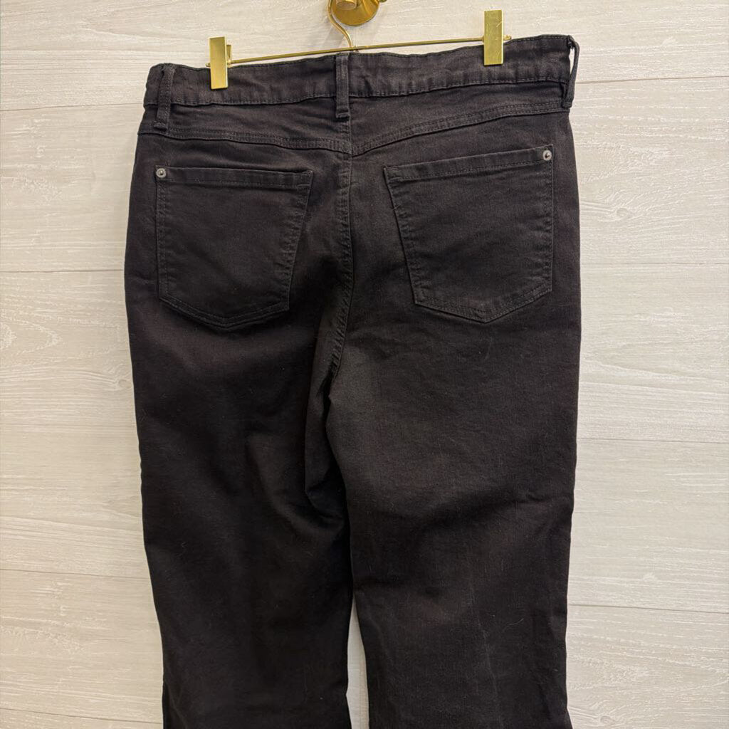 INC Denim Black Mid Rise Flare Jeans 12