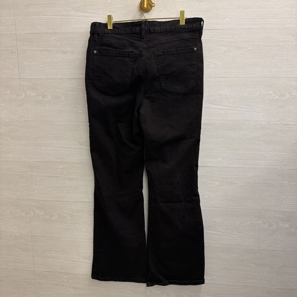 INC Denim Black Mid Rise Flare Jeans 12