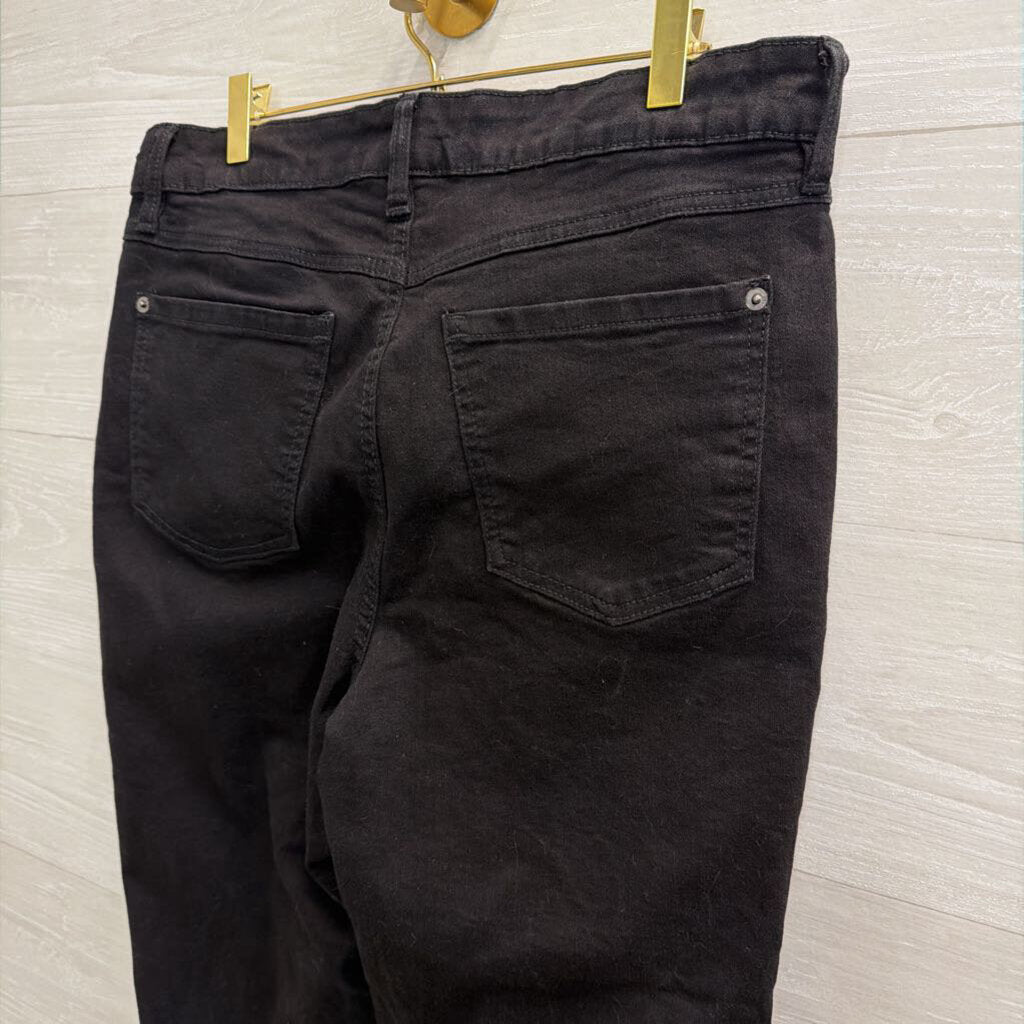 INC Denim Black Mid Rise Flare Jeans 12