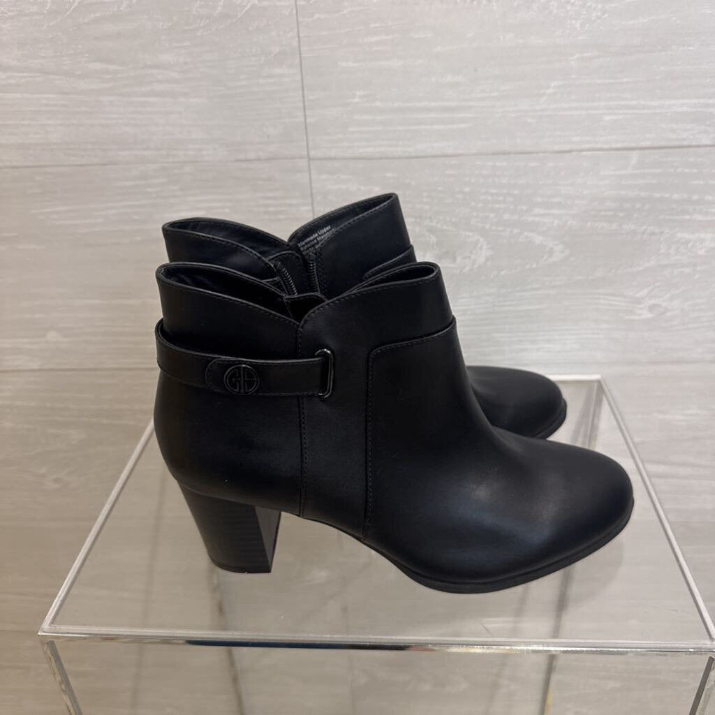 Giani Bernini Black Leather Artemyss Booties 10